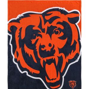 NFL Chicago Bears - Kuschelige Plüschdecke Deka cerná/oranžová
