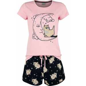Grumpy Cat Grumpy Moon pyžama ružová/cerná