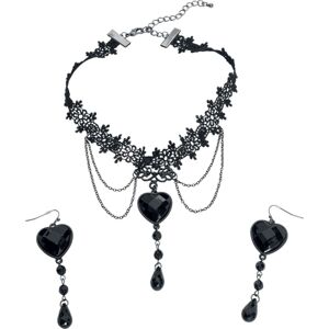 Gothicana by EMP Dark Heart Sada šperků černá