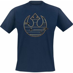 Star Wars Gold Rebel Logo Tričko modrá