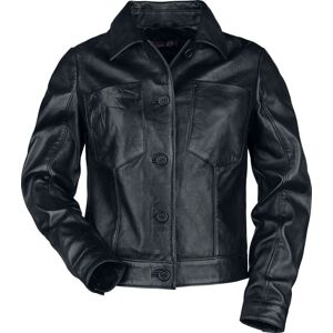 Gothicana by EMP Gothicana X Elvira Leather Jacket Dámská kožená bunda černá