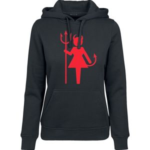 Sprüche Funshirt - Sprüche - Female Devil Dámská mikina s kapucí černá