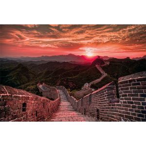 The Great Wall Of China Sunset plakát vícebarevný