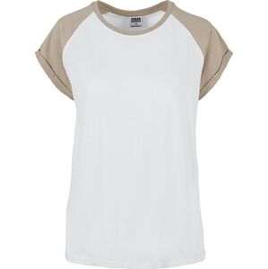 Urban Classics Dámské kontrastní raglanové tričko Dámské tričko bílá