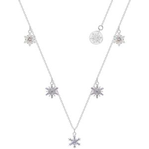 Frozen Disney by Couture Kingdom - Crystal Snowflake Náhrdelník - řetízek stríbrná