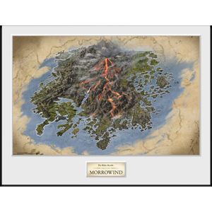 The Elder Scrolls Online Morrowwind - Map Zarámovaný obraz standard