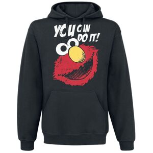 Sesame Street Elmo - You Can Do It! Mikina s kapucí černá