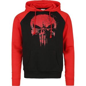 The Punisher Logo Skull Mikina s kapucí cerná/cervená
