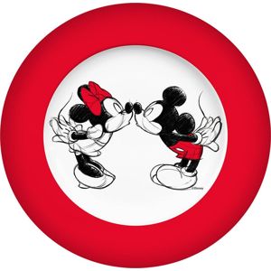 Mickey & Minnie Mouse Kiss Sketch talíre vícebarevný