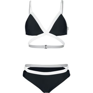 Urban Classics Dámské kontrastní bikiny bikini cerná/bílá