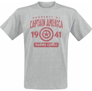 Captain America Property Tričko šedá