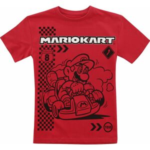 Super Mario Kids - Kart Champion detské tricko červená