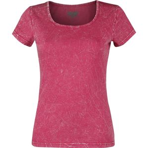 Black Premium by EMP Růžové tričko s pokrčeným efektem Dámské tričko růžová