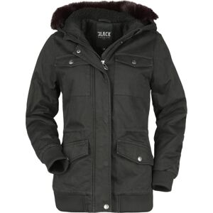 Black Premium by EMP Winter Jacket With Fake Fur Hood Dámská zimní bunda cerná/šeríková