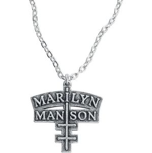 Marilyn Manson Double Cross Náhrdelník - řetízek stríbrná