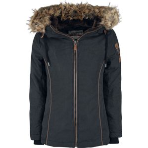 Urban Surface Dámská bunda z imitace kožešiny dívcí zimní bunda černá