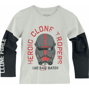 Star Wars Kids - The Bad Batch - Heroic Clone Troopers detské tricko - dlouhý rukáv bílá/cerná