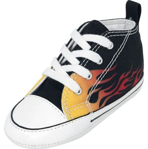 Converse Chuck Taylor First Star - Fire Dětské boty cerná/žlutá/cervená
