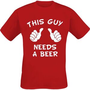 Alcohol & Party This Guy Needs A Beer Tričko červená