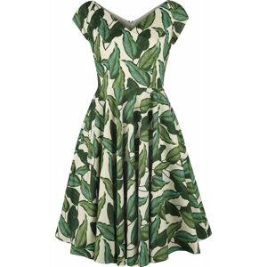 Hell Bunny Rainforest 50's Dress Šaty zelená