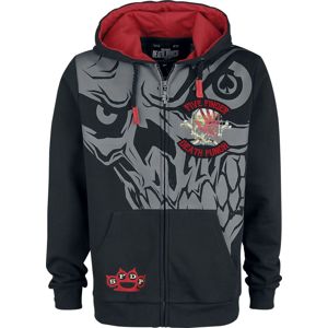 Five Finger Death Punch EMP Signature Collection Mikina s kapucí na zip cerná/cervená
