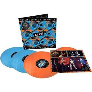 The Rolling Stones Steel wheels live (Atlantic City,1989) 3-LP & 7 inch oranžová/modrá