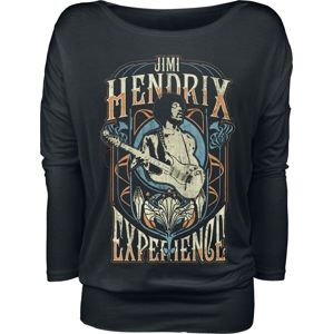 Jimi Hendrix Art Nouveau dívcí triko s dlouhými rukávy černá