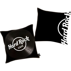Hard Rock Cafe Schallplatte dekorace polštár černá