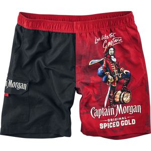 Captain Morgan Captain pánské plavky cerná/cervená