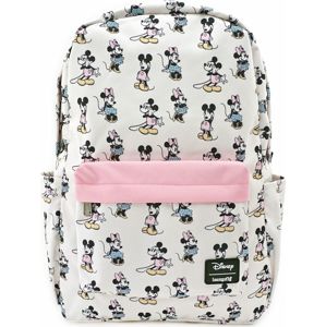 Mickey & Minnie Mouse Loungefly - Pastel Mickey & Minnie Batoh světle růžová