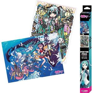 Hatsune Miku Chibi Poster - Set Zarámovaný obraz standard