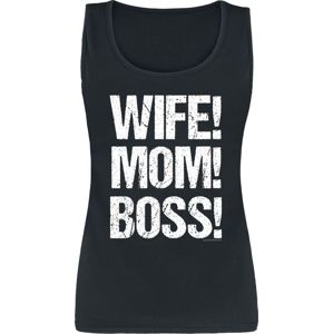 Wife! Mom! Boss! dívcí top černá