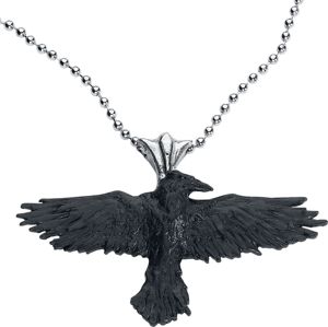 Alchemy Gothic Black Raven Náhrdelník - řetízek černá