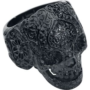Wildcat Skull Tattoo Prsten černá
