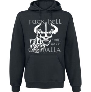 Sprüche Fuck Hell - I Will Go To Walhalla Mikina s kapucí černá
