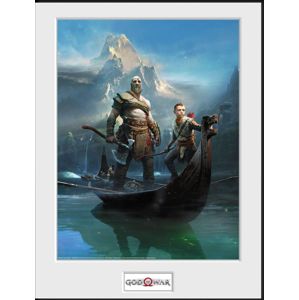 God Of War Key Art Zarámovaný obraz standard