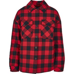 Urban Classics Dámská flanelová košile Košile cerná/cervená