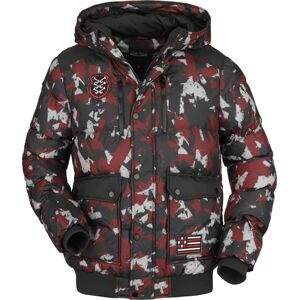 Rock Rebel by EMP Camouflage puffer jacket Zimní bunda maskáčová