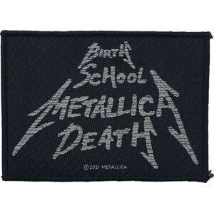Metallica Birth School Metallica Death nášivka cerná/bílá