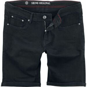 Shine Original Regular Fit Denim Shorts Clean Black Kraťasy černá