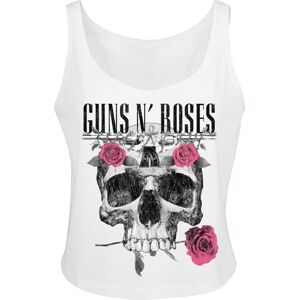 Guns N' Roses Flower Skull Dámský top bílá