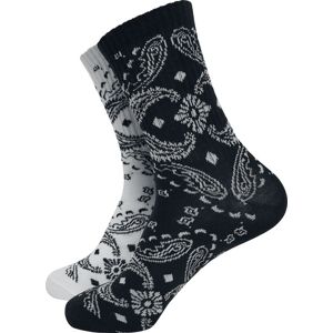 Urban Classics Balení 2 párů ponožek Bandana Pattern Ponožky bílá/cerná