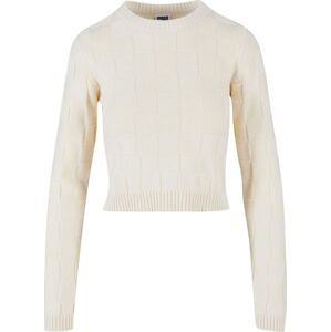 Urban Classics Ladies Check Knit Sweater Pletený svetr písková