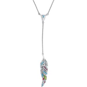 Wildkitten® Colourful Feather Necklace Náhrdelník - řetízek stríbrná
