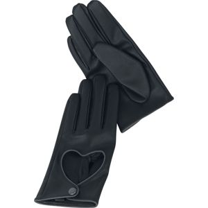 Black Premium by EMP Rukavice s otvory ve tvaru srdíček Black Premium rukavice černá