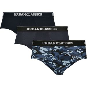 Urban Classics Balení 3 ks slipů Spodní prádlo blau/schwarz/camouflage