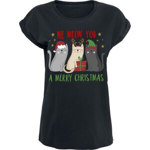 Sprüche We Moew You A Merry Christmas Dámské tričko černá