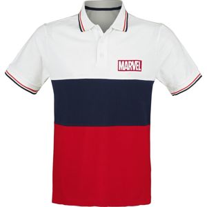 Marvel Logo polokošile bílá / červená / modrá