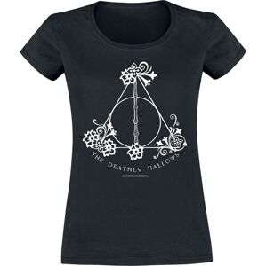 Harry Potter Deathly Hallows - Flower Dámské tričko černá