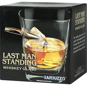 Last Man Standing Whiskey Glas sklenicka transparentní